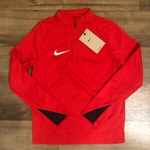 Nike Boys Storm-FIT Strike 24 Drill Top - 1/4 Zip Red Size Small